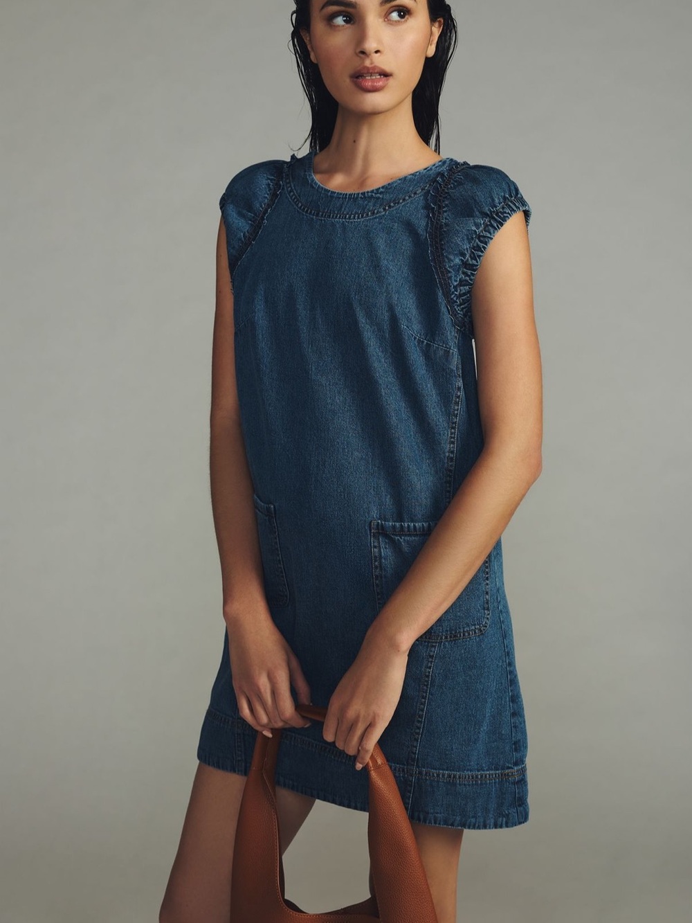 Pilcro Indigo Denim Mini Dress